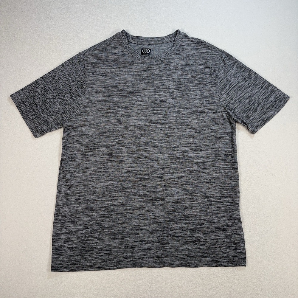 Leg3nd T-Shirt Men's M Heathered Gray Soft Stretch Crew Neck Tee